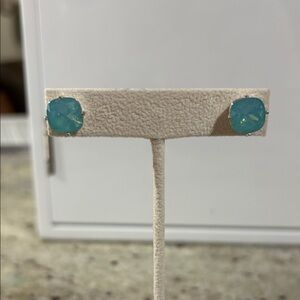 Aqua Stud Earrings